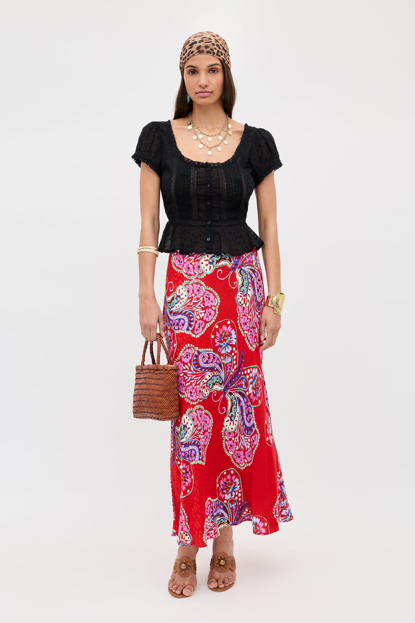 Kelly - Butterfly Bloom Jacquard Red