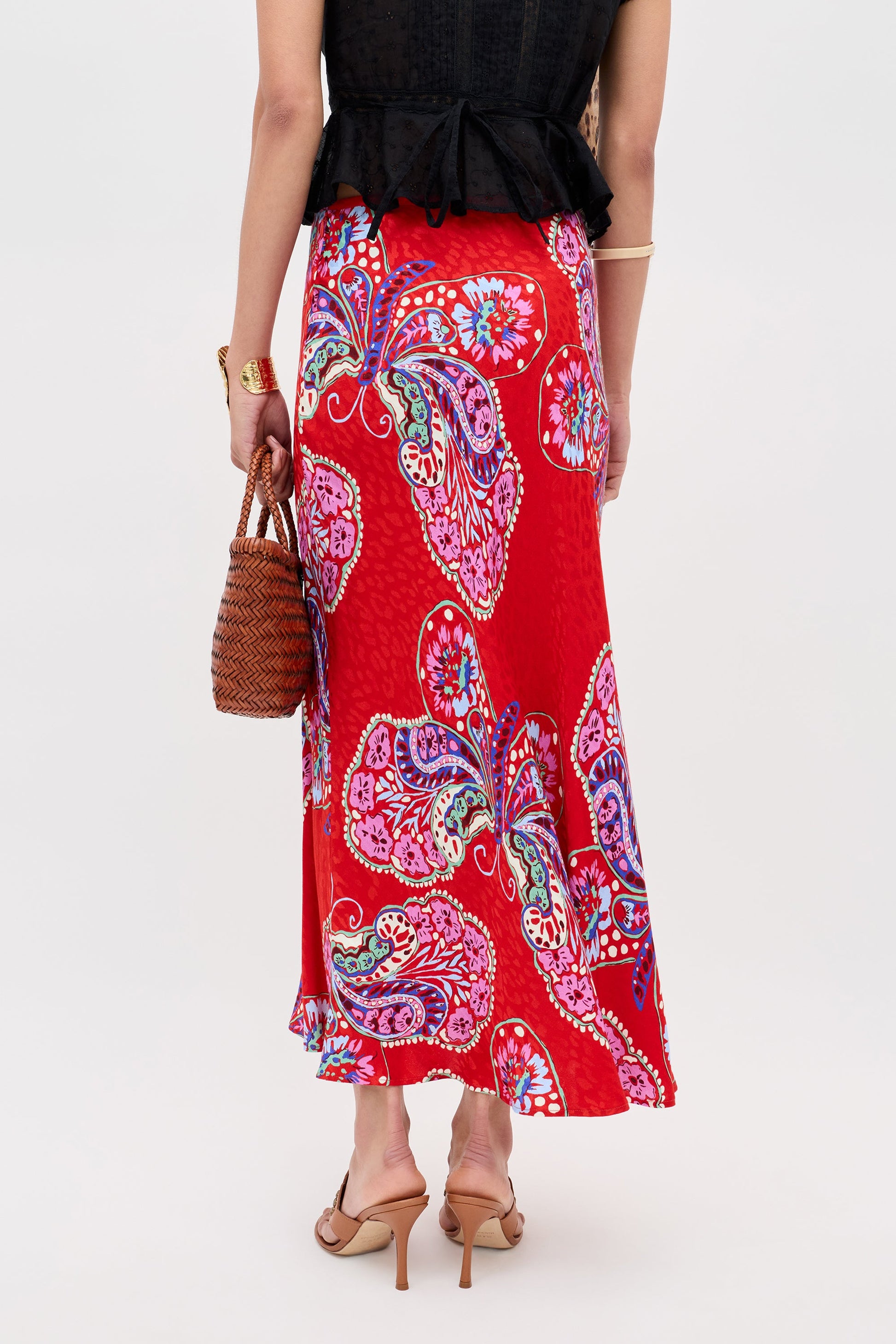 Kelly - Butterfly Bloom Jacquard Red