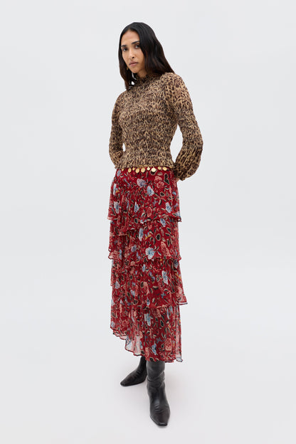 Taryn - Butterfly Floral Burgundy