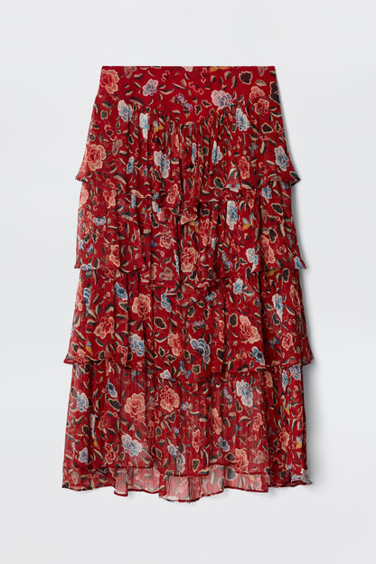 Taryn - Butterfly Floral Burgundy
