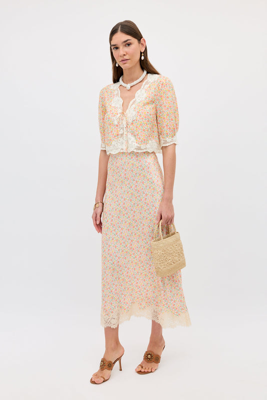 matilde skirt katie floral cream