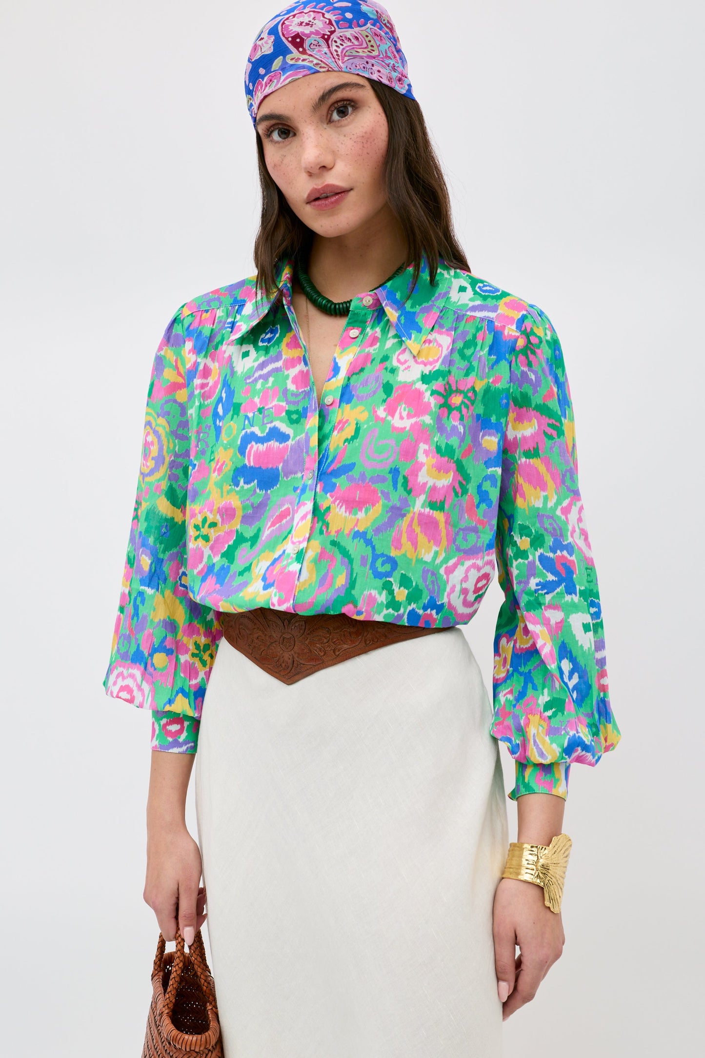 Blake - Ikat Bloom Green