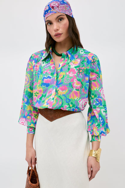 Blake - Ikat Bloom Green