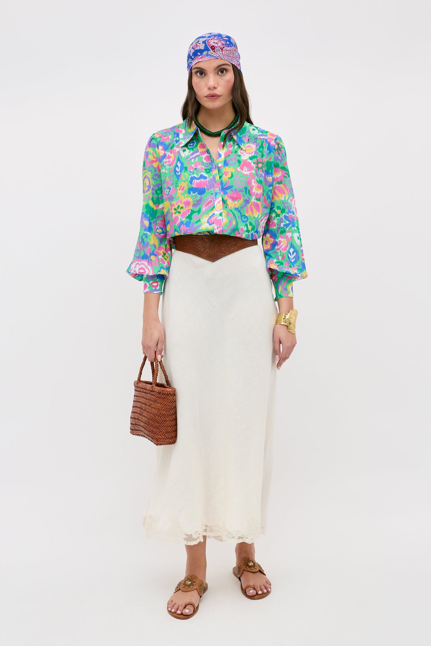Blake - Ikat Bloom Green