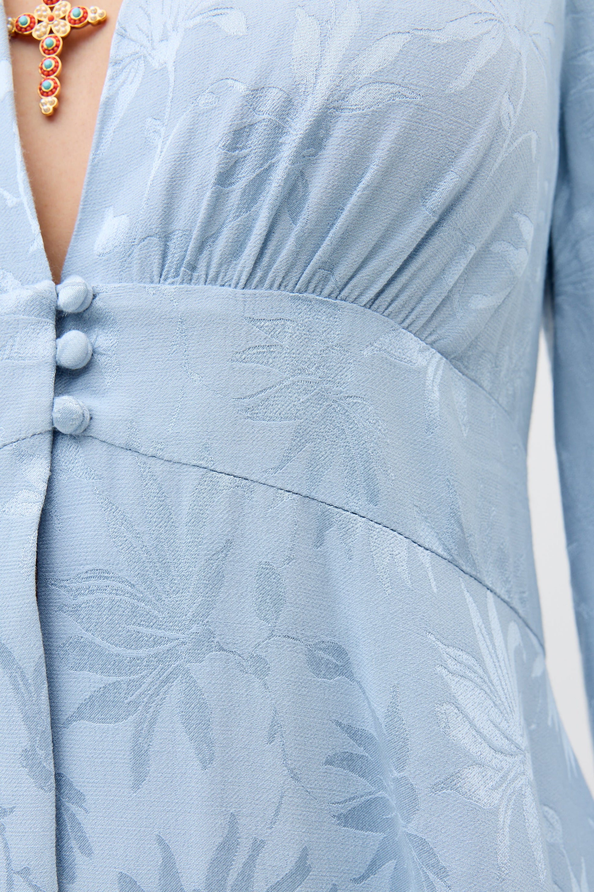 Lea - Daisy Jacquard Bluebell
