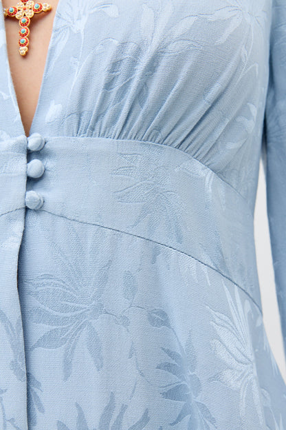 Lea - Daisy Jacquard Bluebell