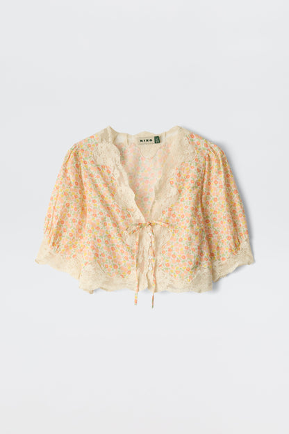 ursula top katie floral cream