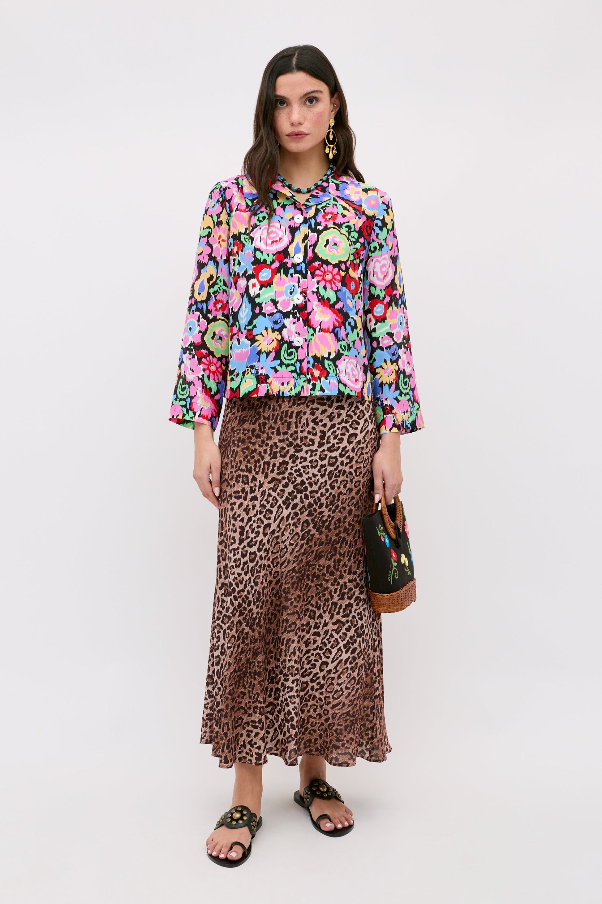 Ginette - Ikat Bloom Charcoal