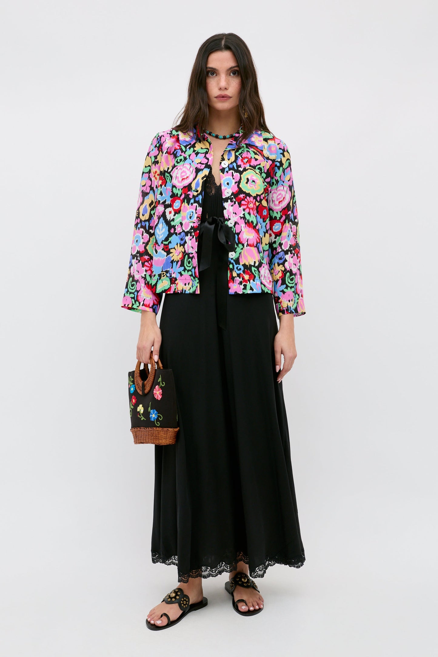 Ginette - Ikat Bloom Charcoal
