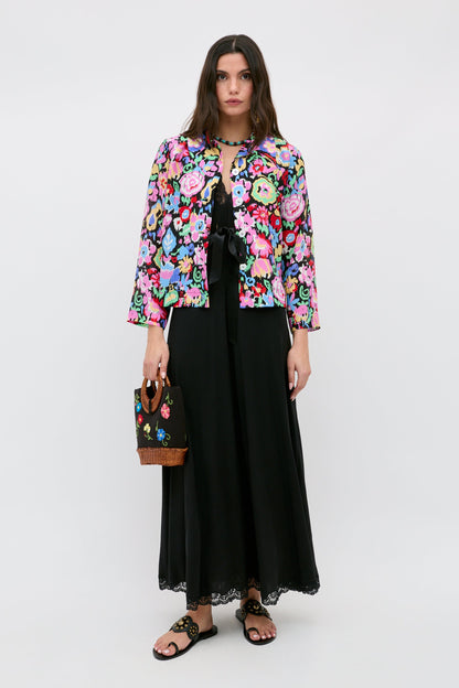 Ginette - Ikat Bloom Charcoal