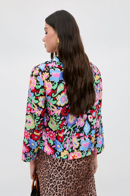 Ginette - Ikat Bloom Charcoal