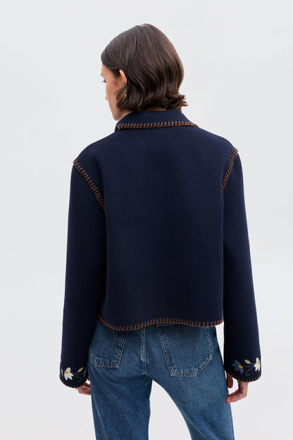 Sunday - Petal Embroidery Navy