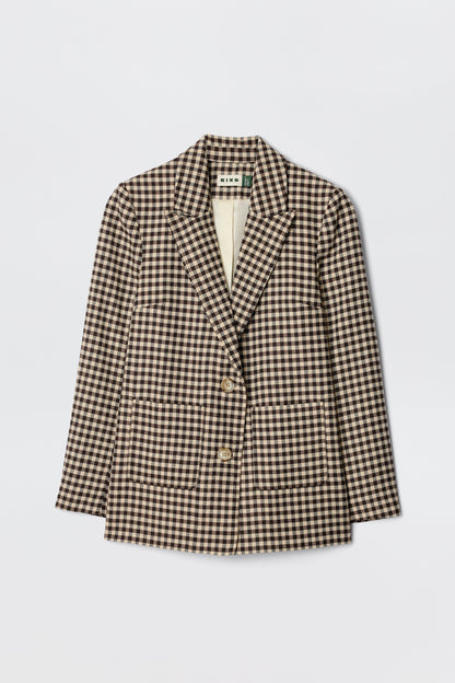 Xander  -  Italian Check Yarn Dyed Brown