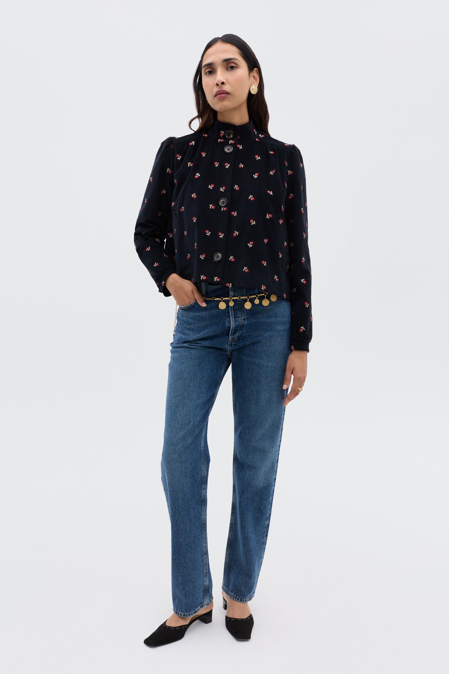 Nyla - Dandy Embroidery Deep Navy