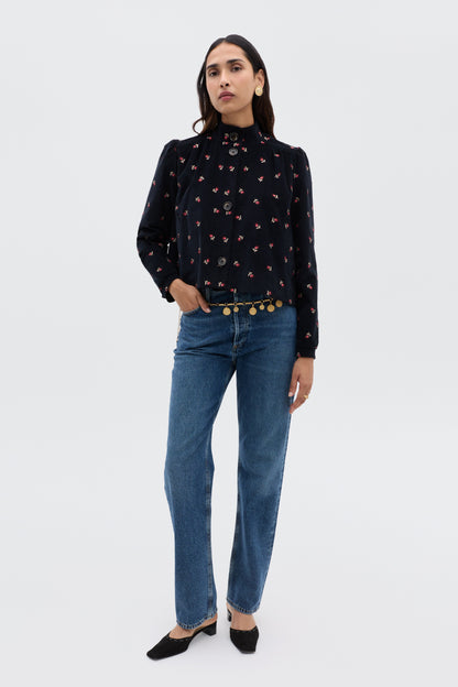 Nyla - Dandy Embroidery Deep Navy