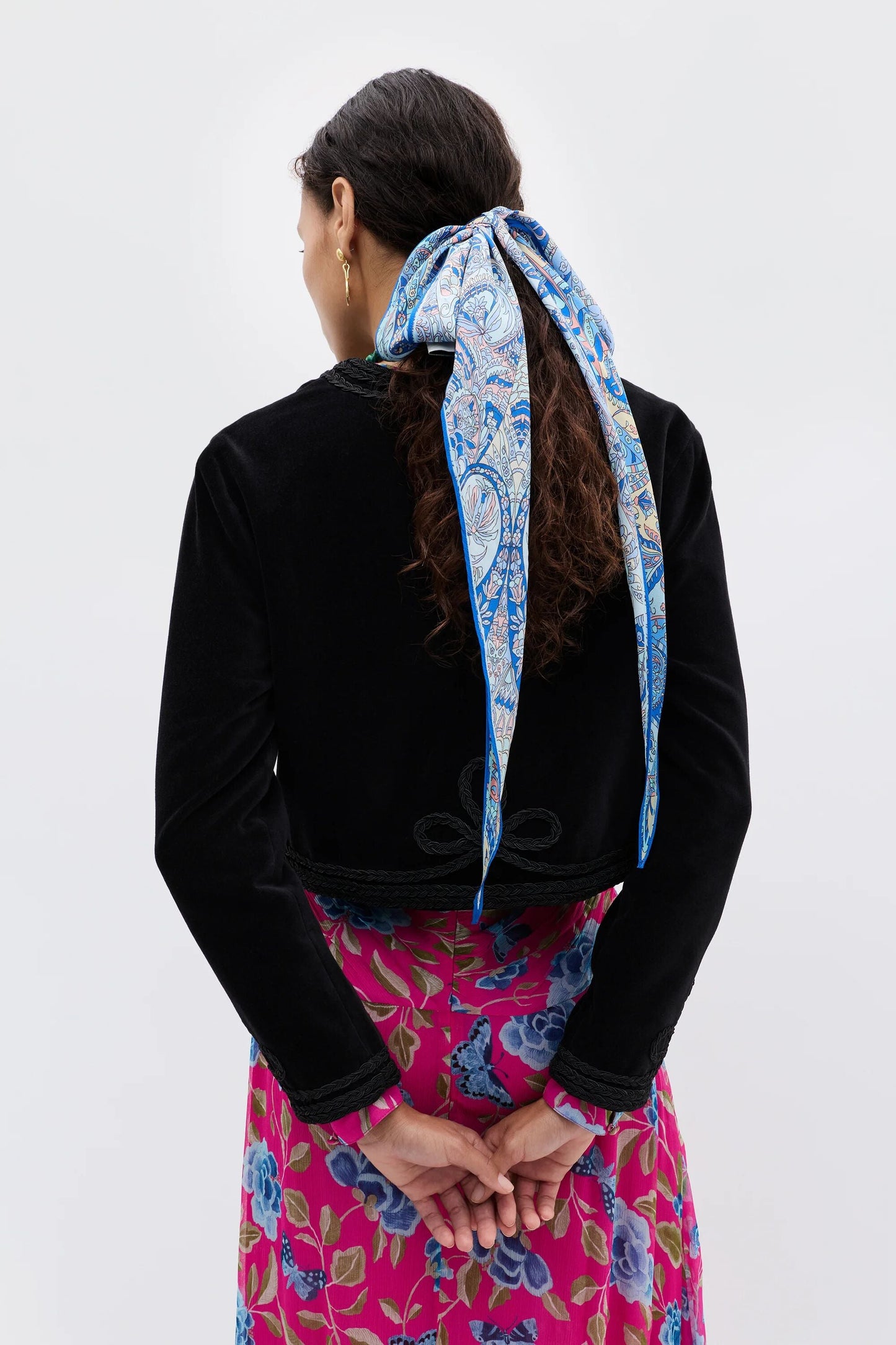 Kesia - Clover Appliqué Black
