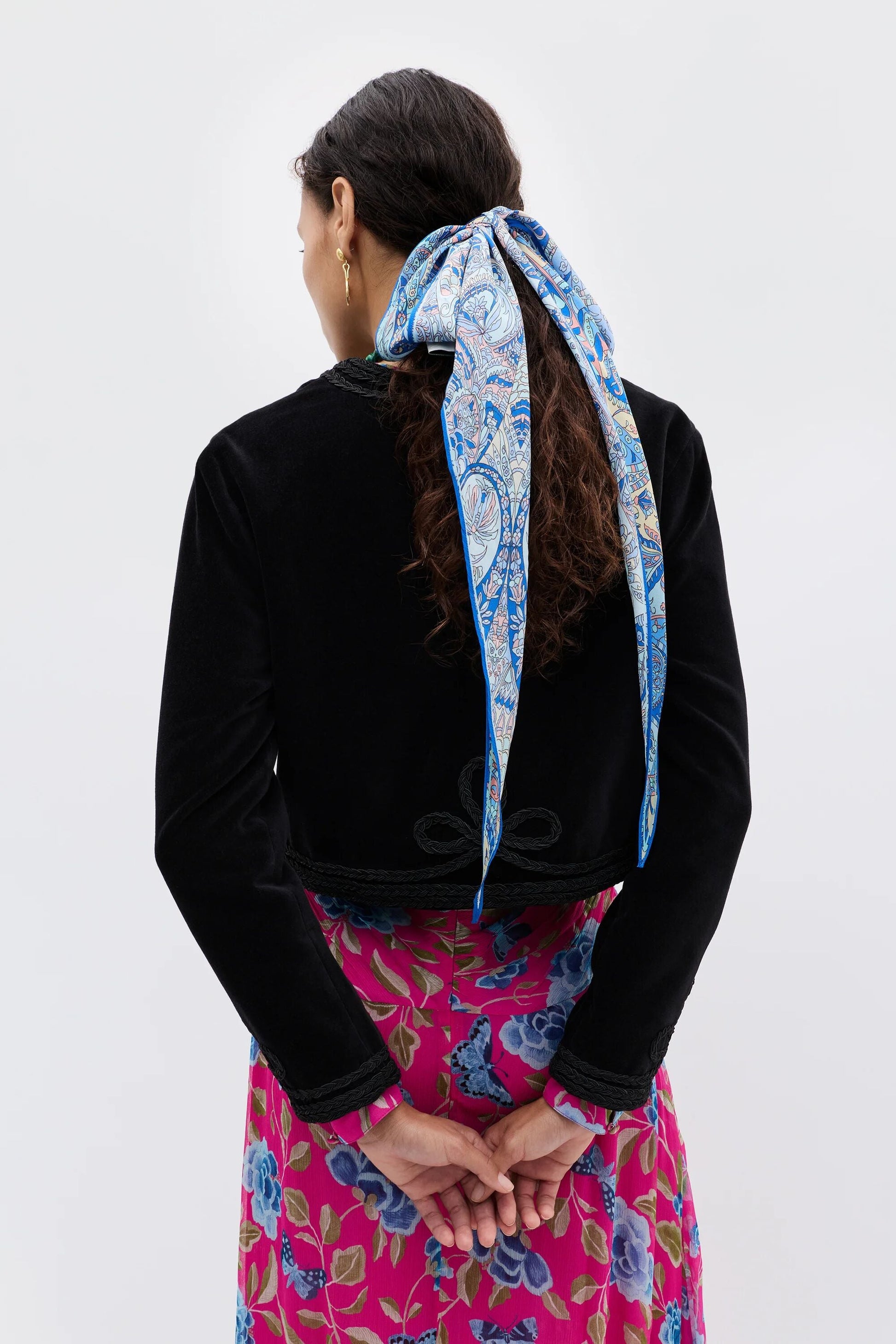 Kesia - Clover Appliqué Black