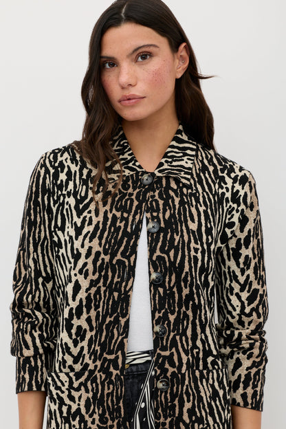Jacoba  -  Bohemia Leopard Jacquard Brown