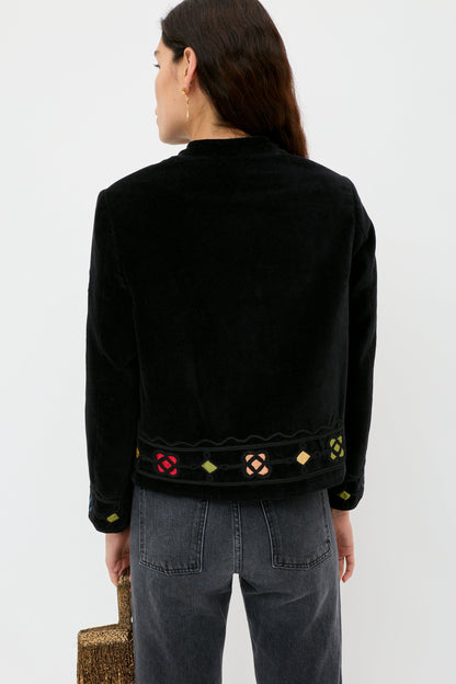 Viktoria  -  Serino Applique Black