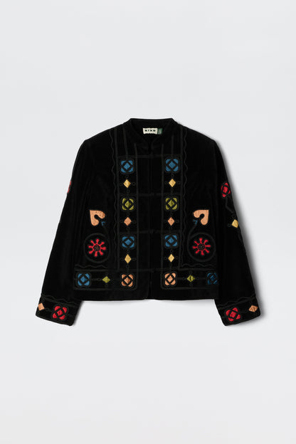 Viktoria  -  Serino Applique Black