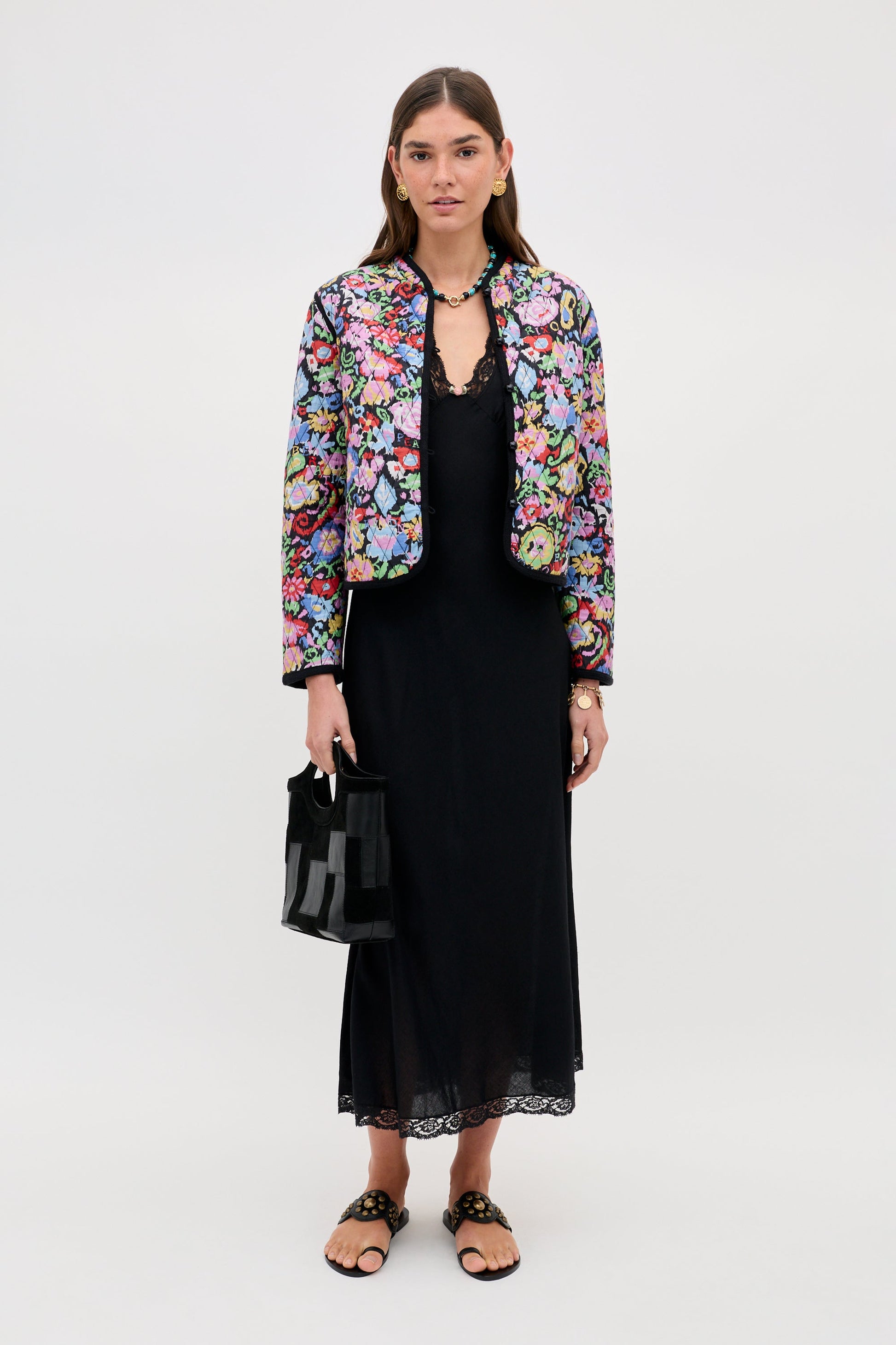 Lyanne - Ikat Bloom Charcoal
