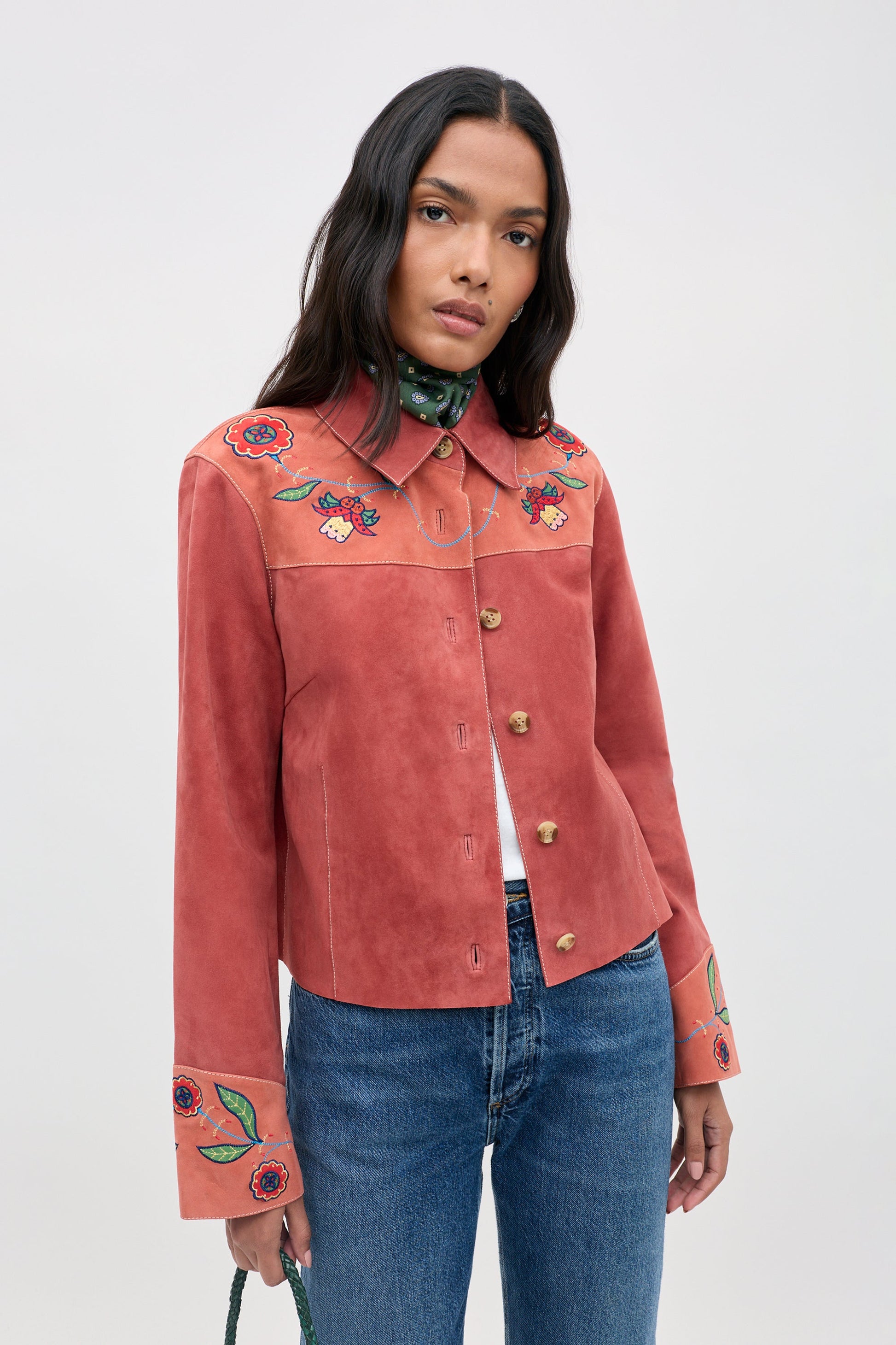 Karmen - Folk Bloom Appliqué Brown