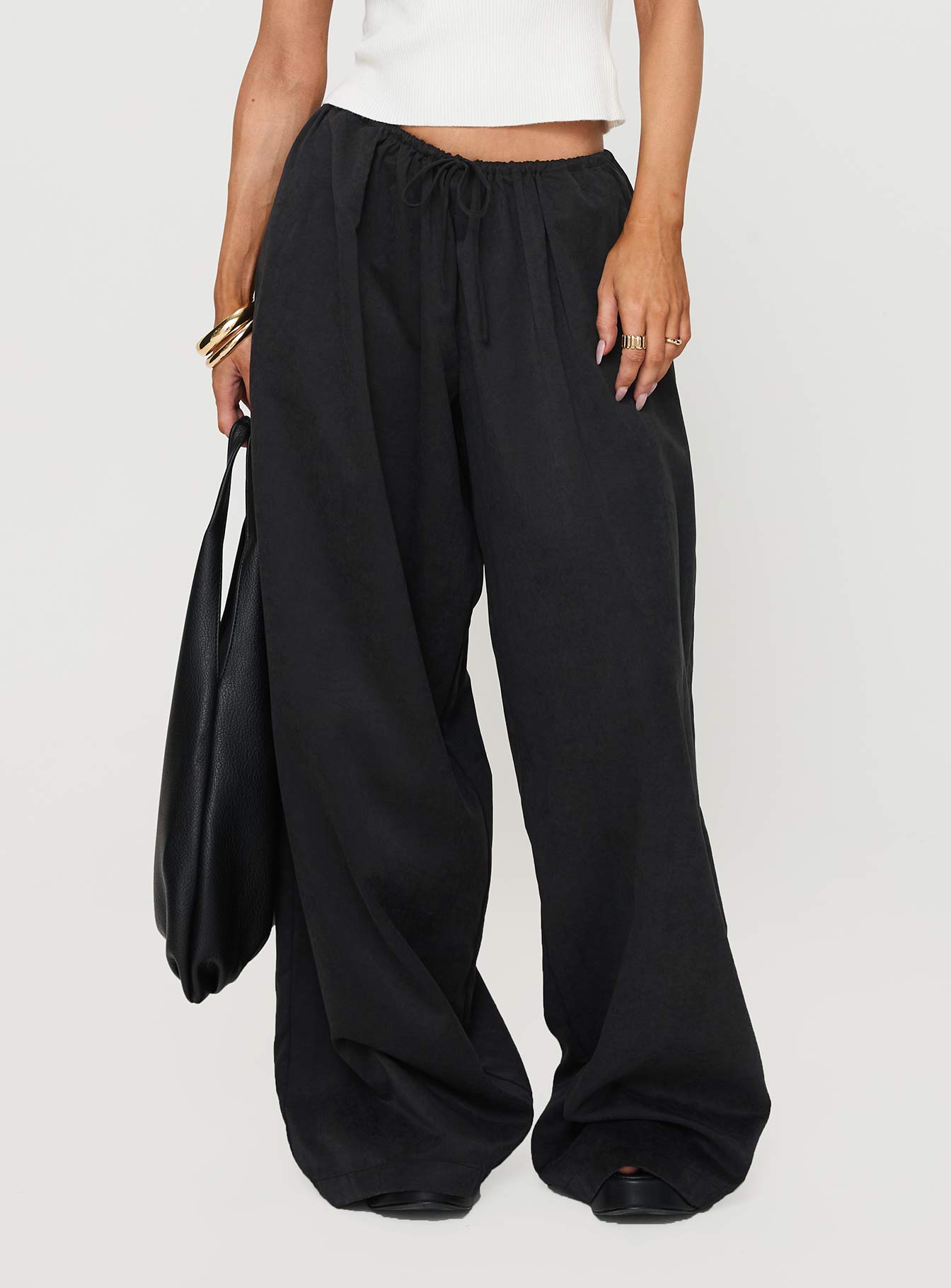 Bungala Oversized Relaxed Pants Black Petite