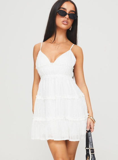 Berry Nice Mini Dress White