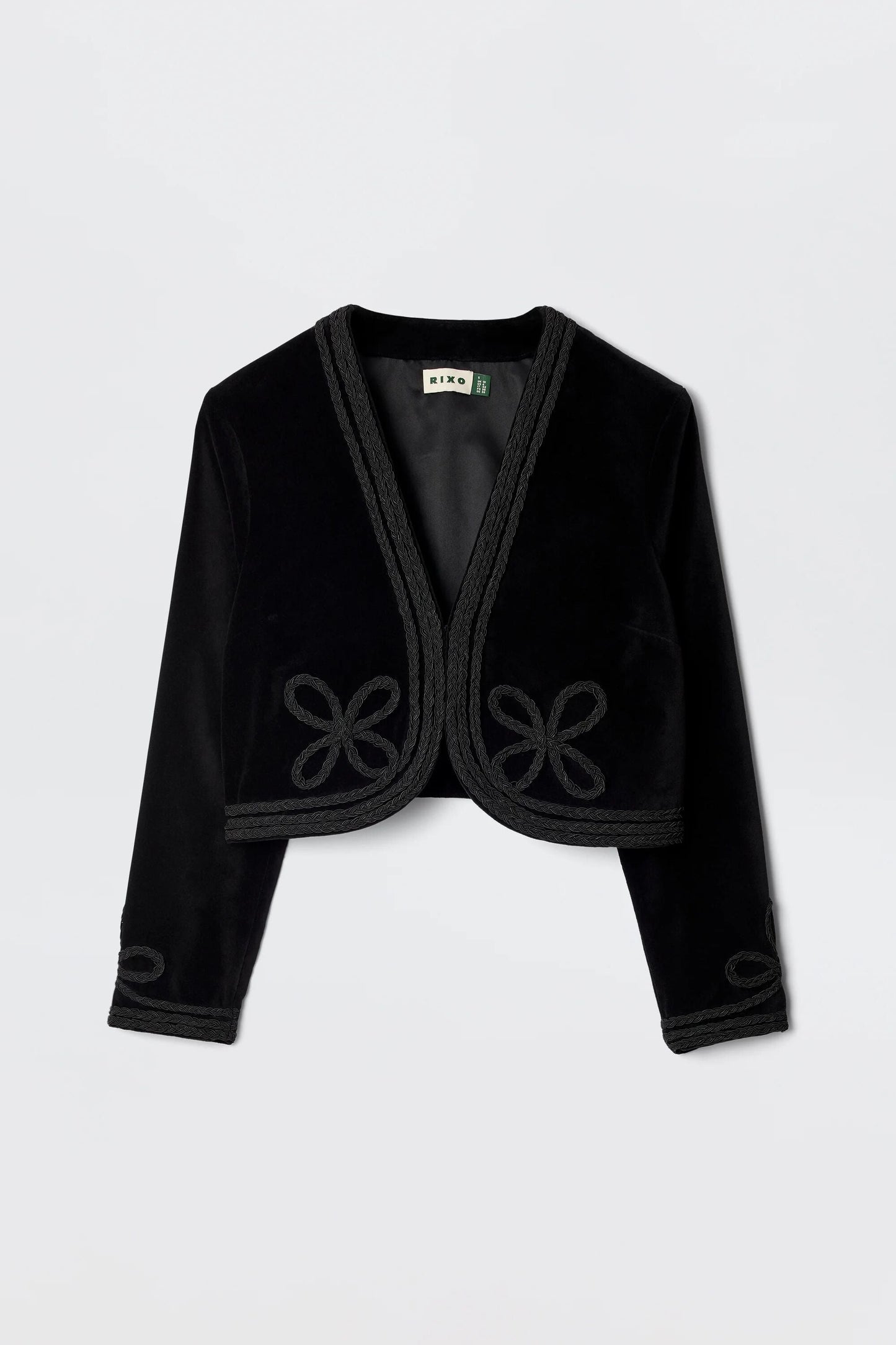 Kesia - Clover Appliqué Black
