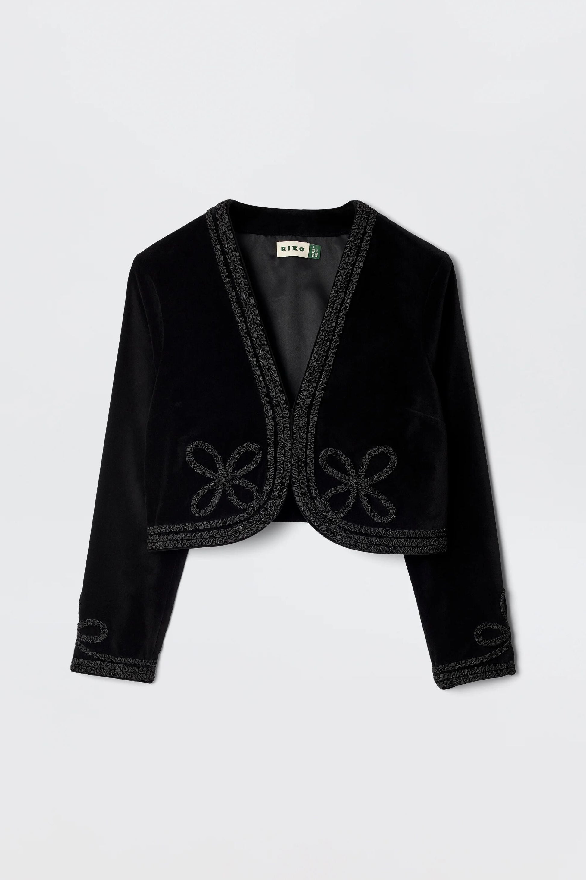 Kesia - Clover Appliqué Black