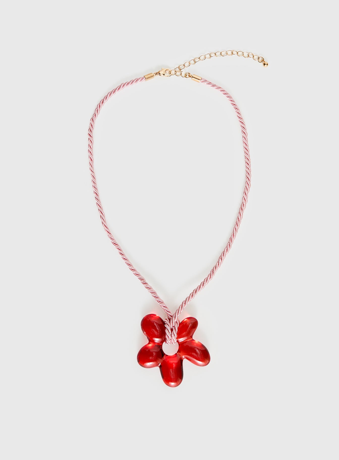 Belvedere Floral Pendant Necklace Pink