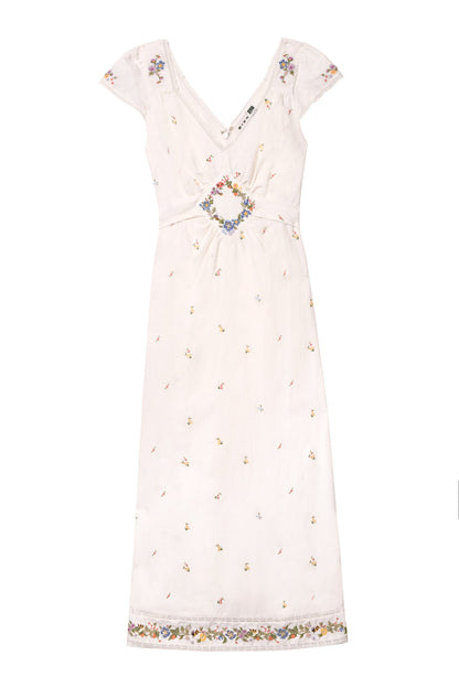 Carey  -  Meadow Embroidery Ivory