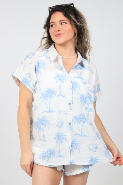 Kathryn Textured Button Up Shirt
