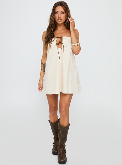 Belong Together Mini Dress Cream