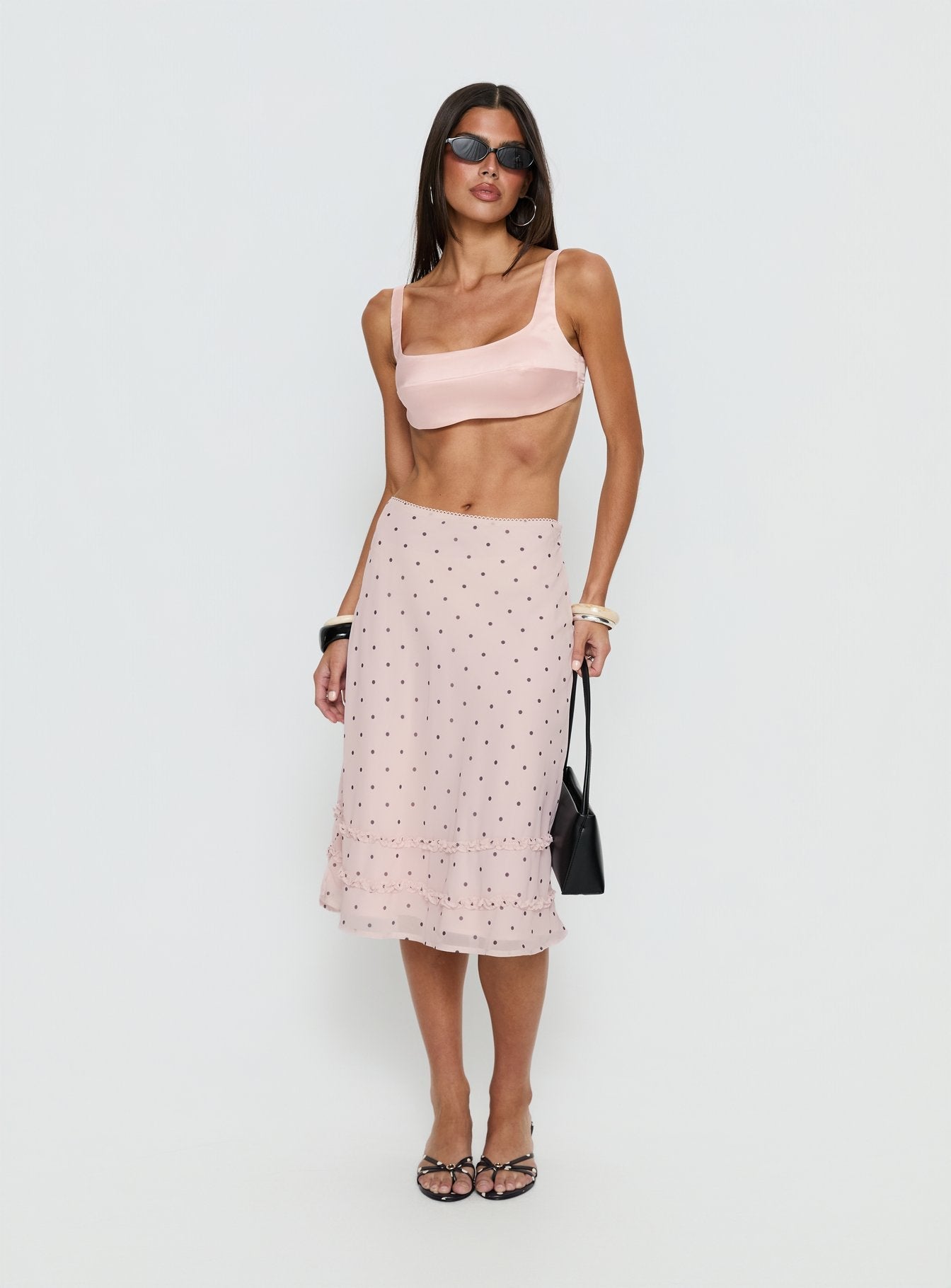 Adeeva Satin Micro Crop Top Pink