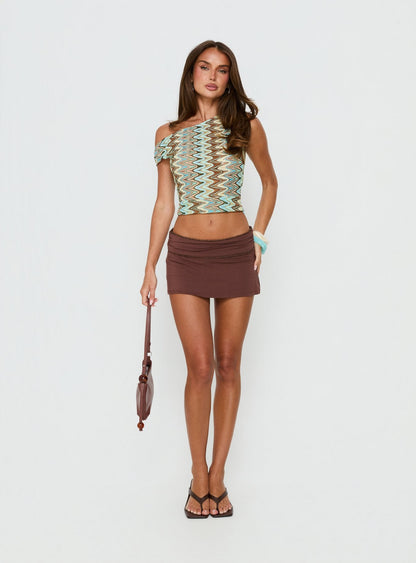 Beaming Brighter Off Shoulder Cinched Draped Top Blue