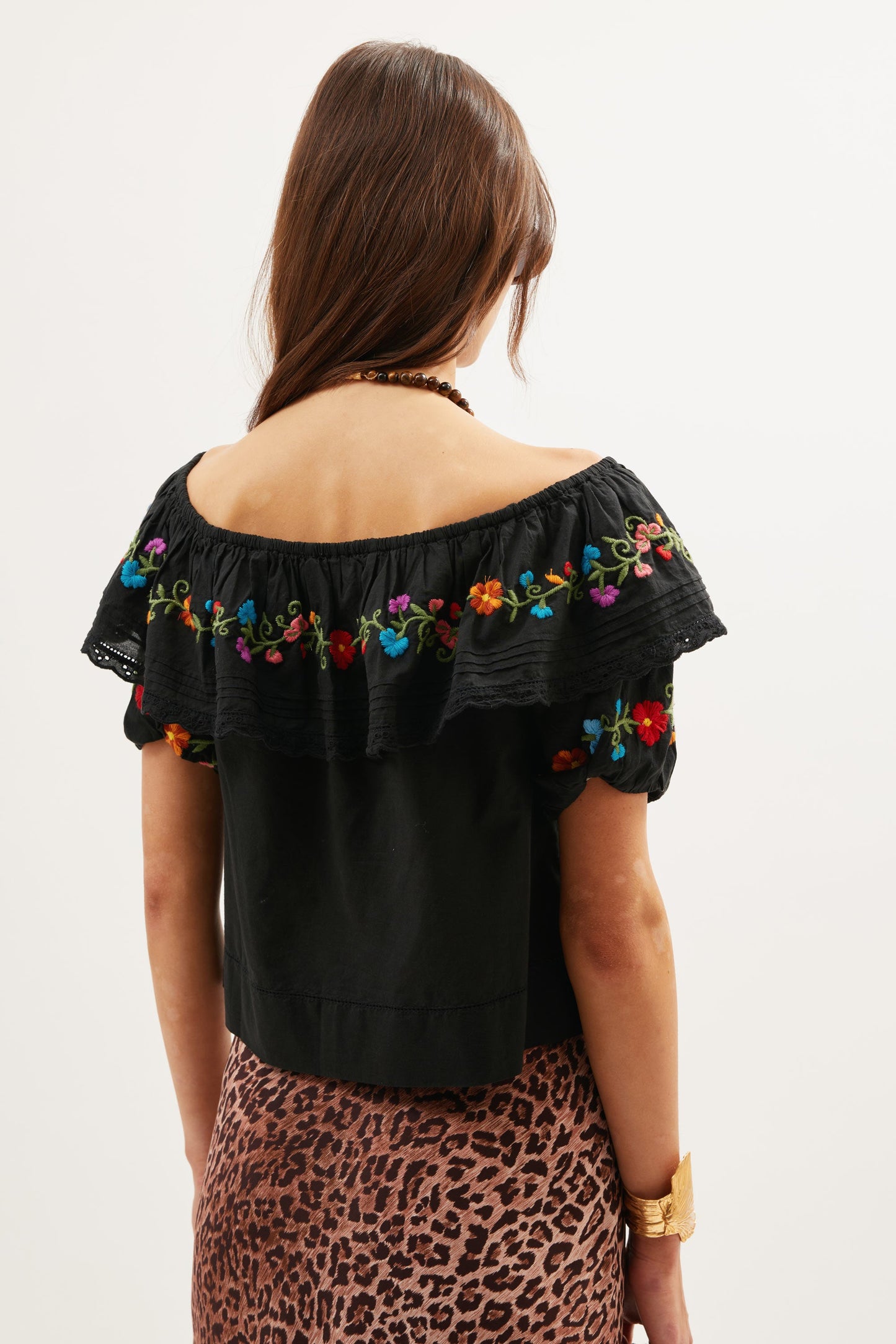 Lisette - Ombre Floral Embroidery Black