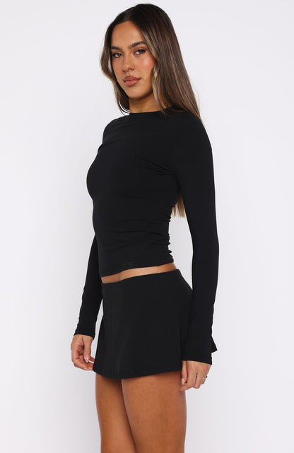 Lose You Long Sleeve Top Black