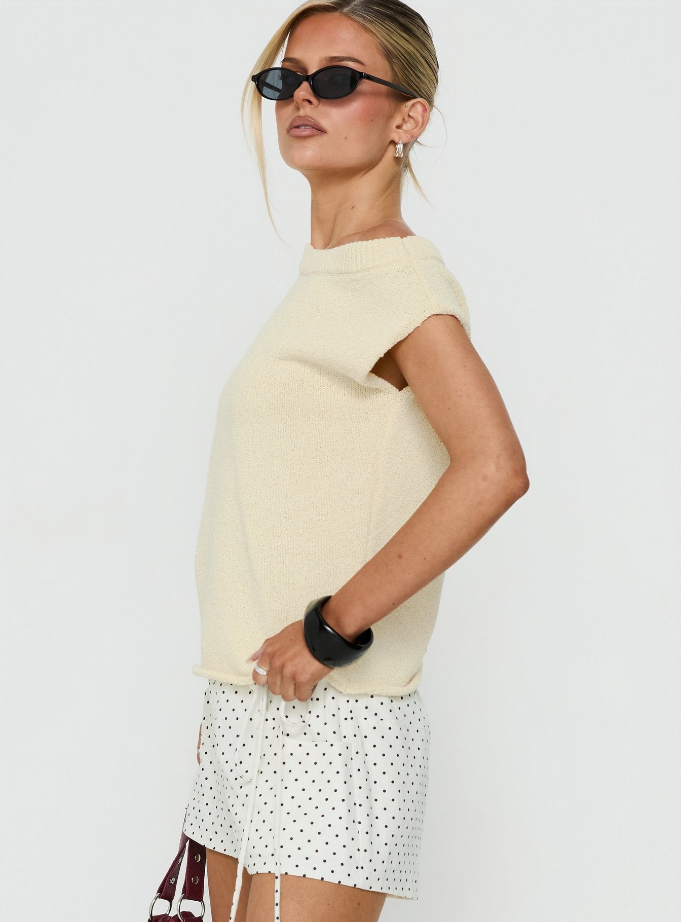 Ashfield Off Shoulder Top Lemon