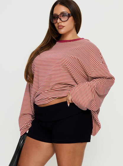 Baseline Low Rise Rib Shorts Black Curve