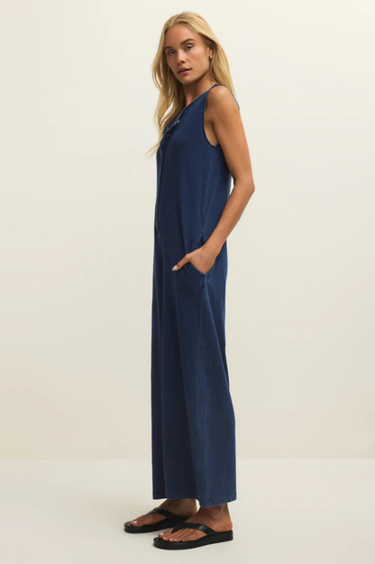 Fiona Jersey Denim Jumpsuit