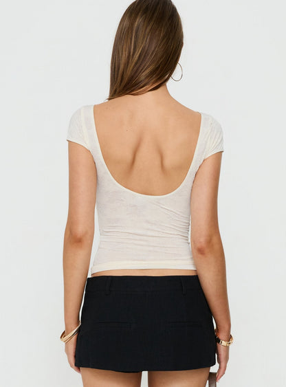 Avena Backless Top Cream