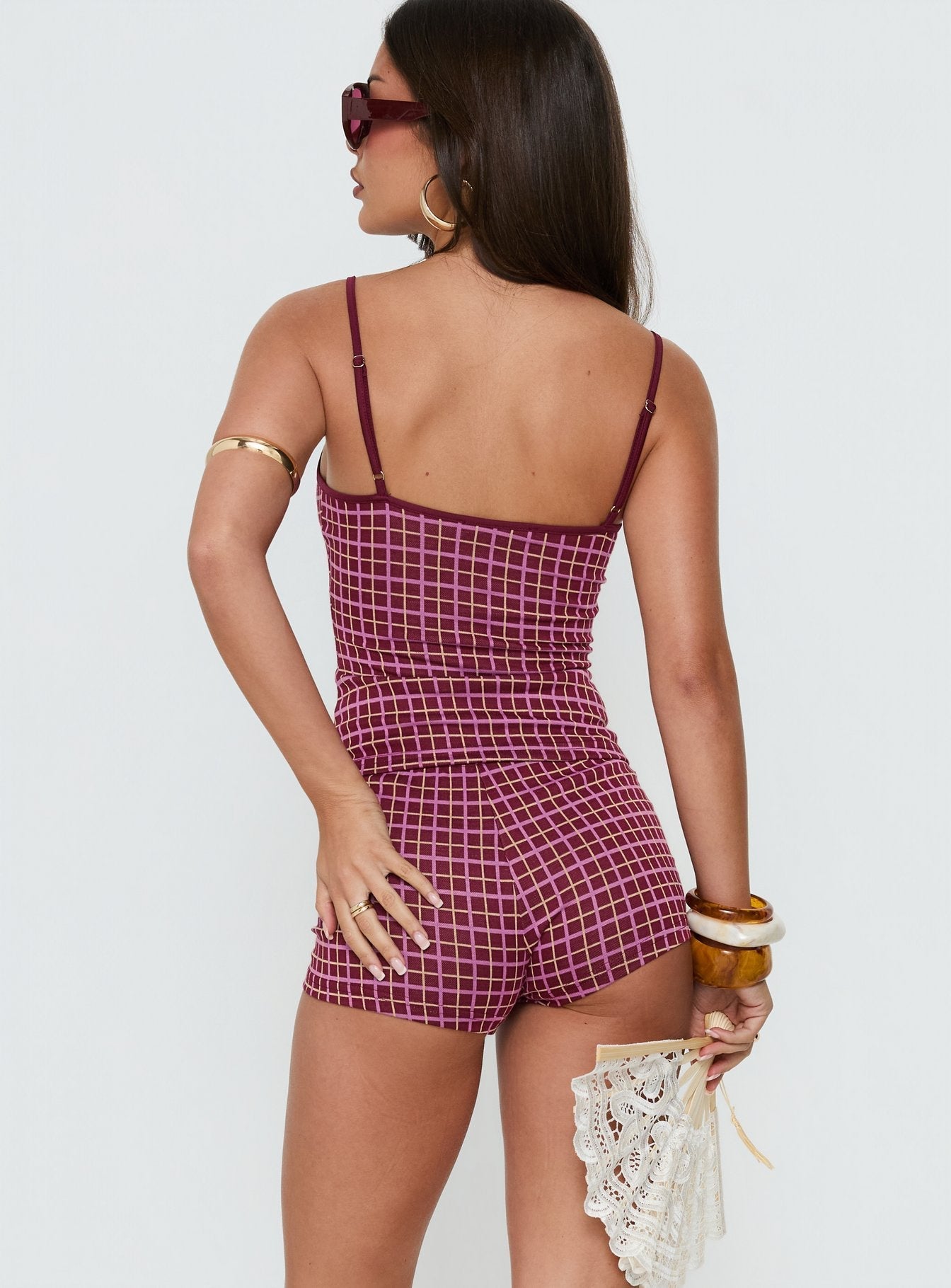 Aderis Micro Shorts Red Check