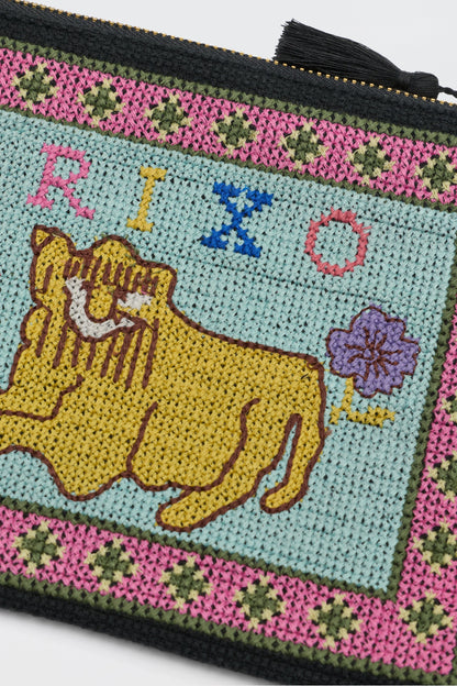 Beau  -  Mini Leo Cross Stitch Embroidery Charcoal