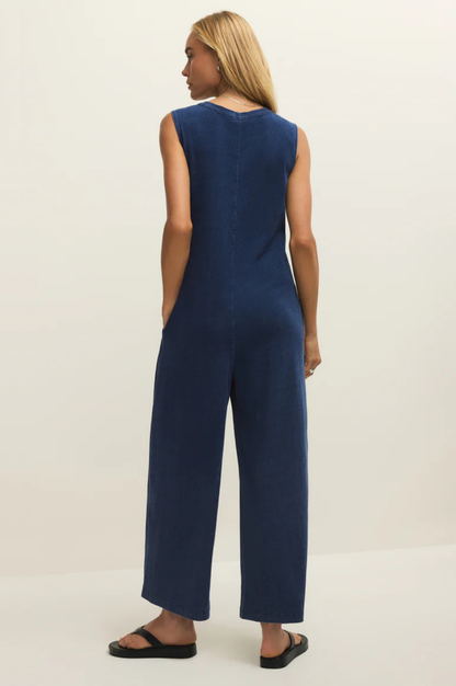 Fiona Jersey Denim Jumpsuit