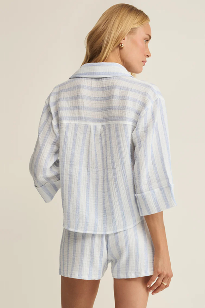 Helena Striped Button Up