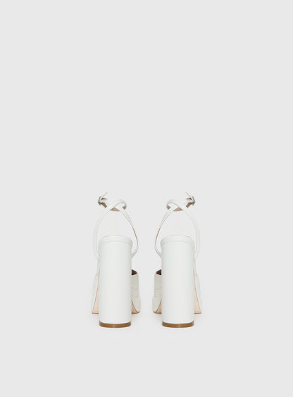Alto Platform Heels Matte White