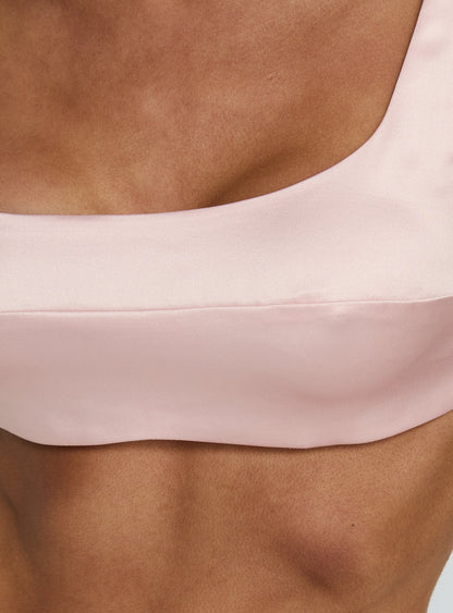 Adeeva Satin Micro Crop Top Pink