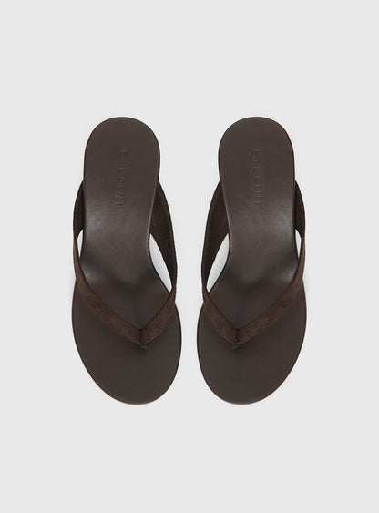 Billini Ravyn Heels Dark Cacao Faux Suede
