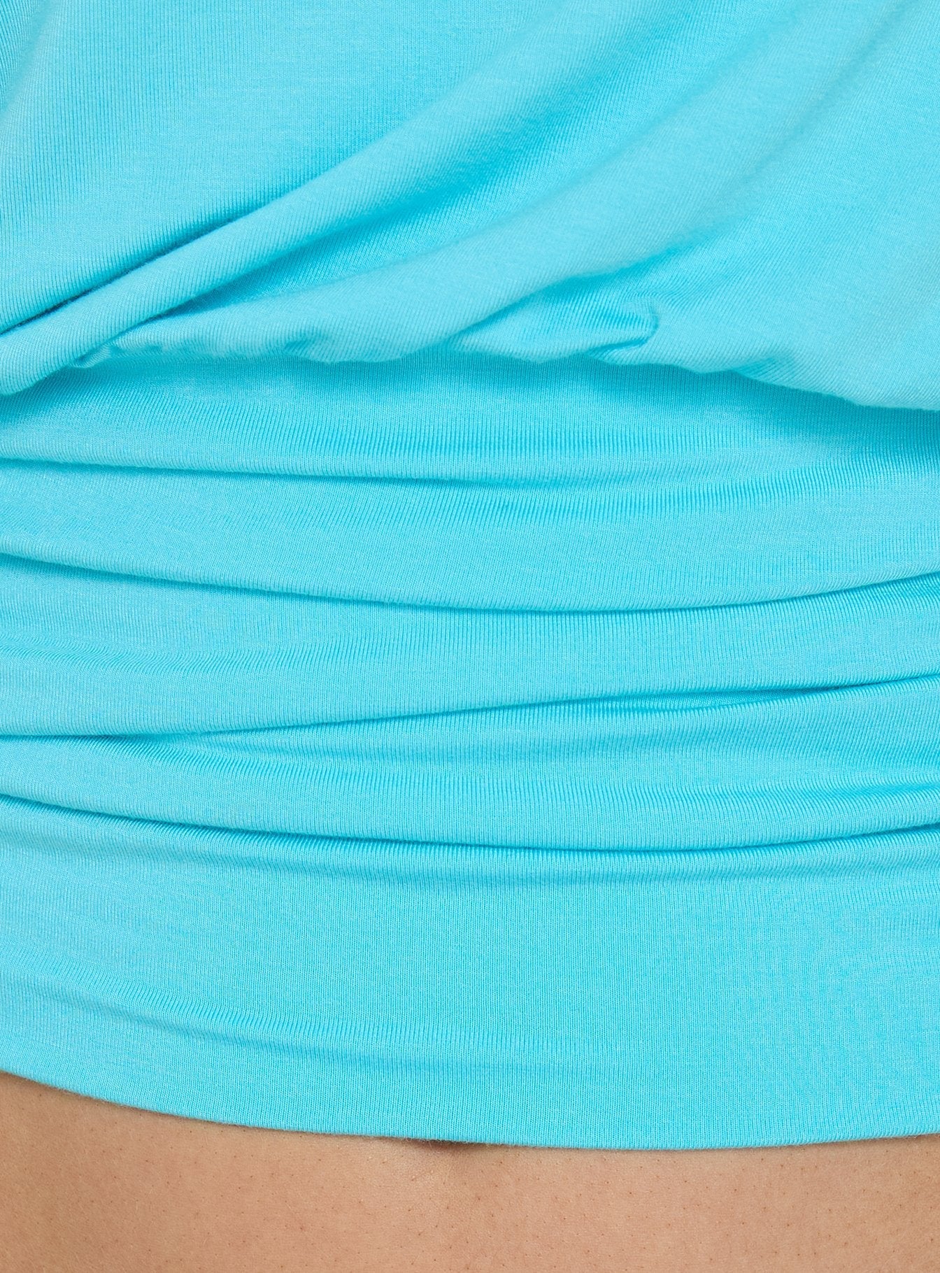 Ashlinn Off Shoulder Drapey Top Turquoise